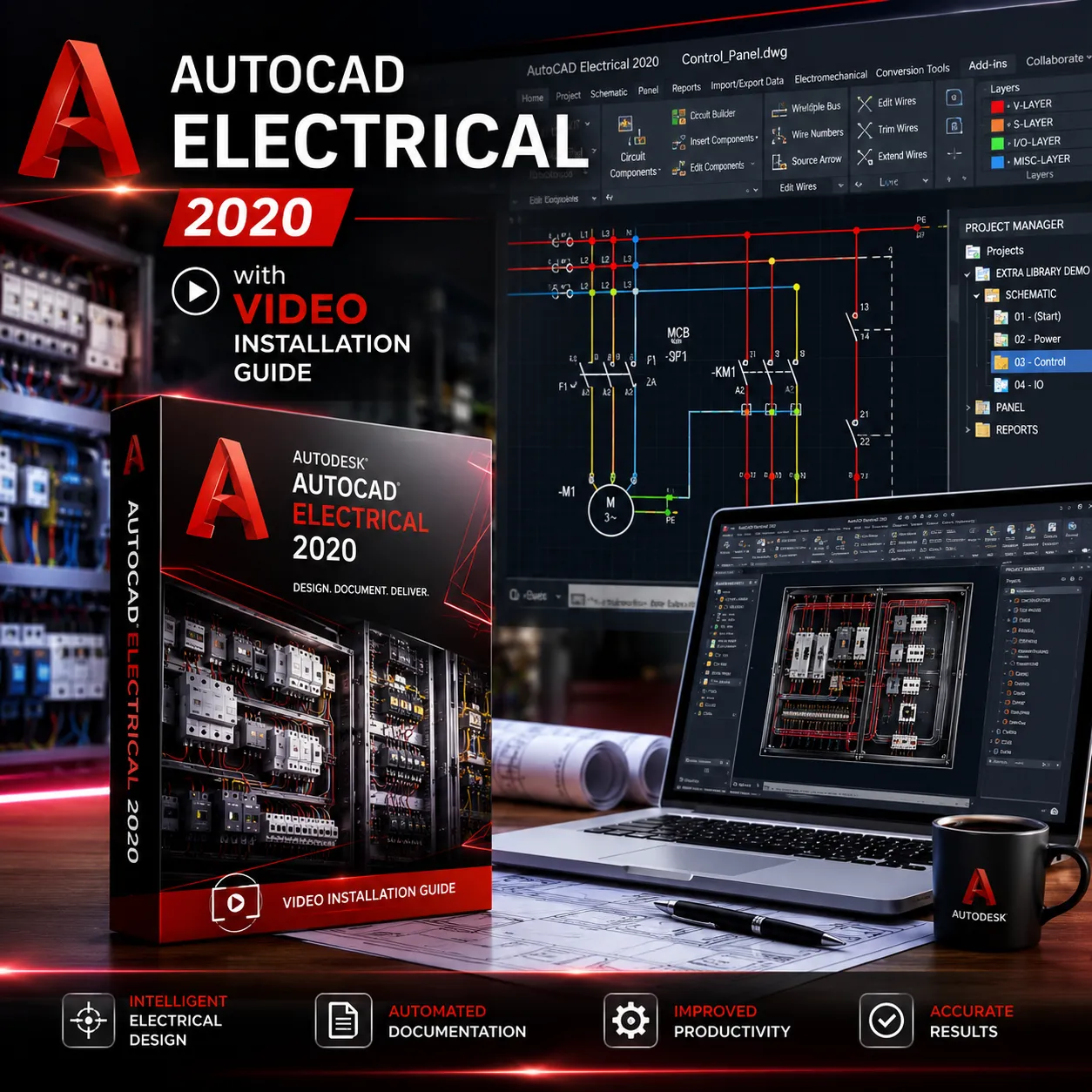 AutoCAD Electrical 2022 with Video Installation Guide