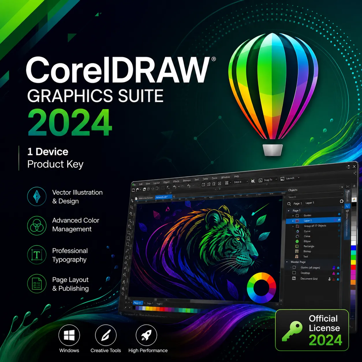 CorelDRAW Graphics Suite 2024 1 Device Product Key