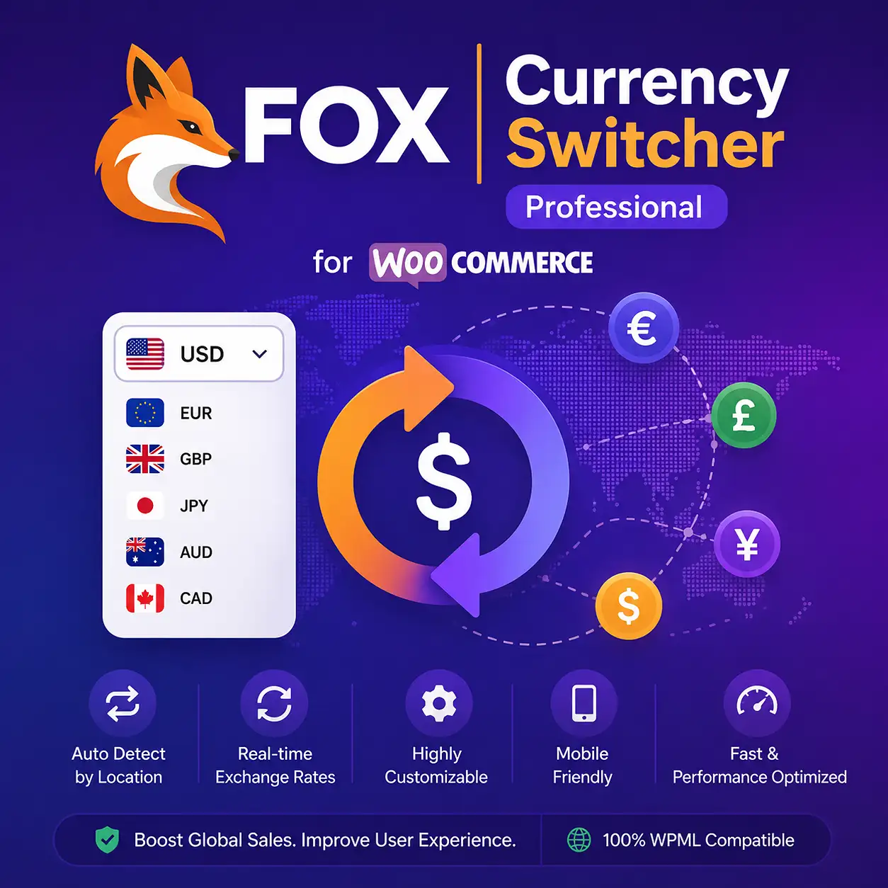 FOX | Currency Switcher Professional for WooCommerce for Lifetime