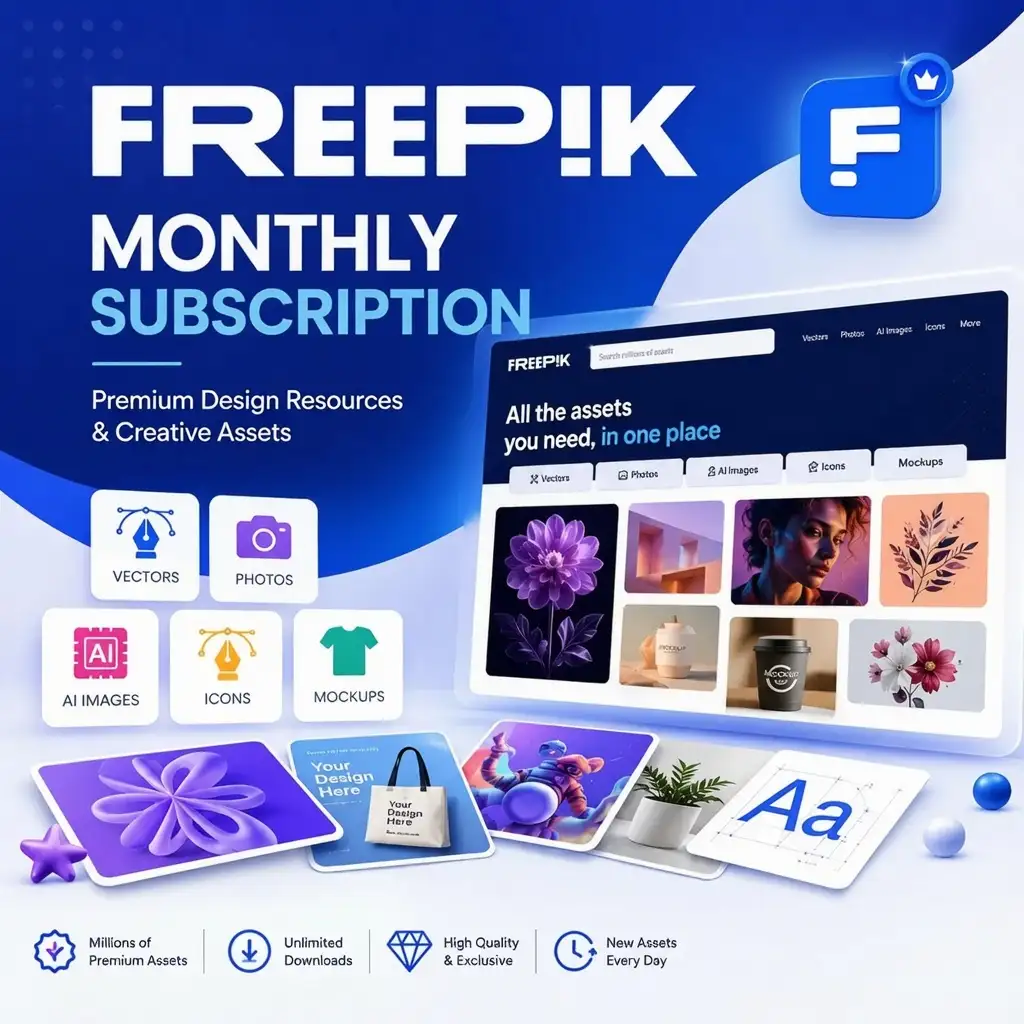 Freepik Monthly Subscription | Premium Design Resources