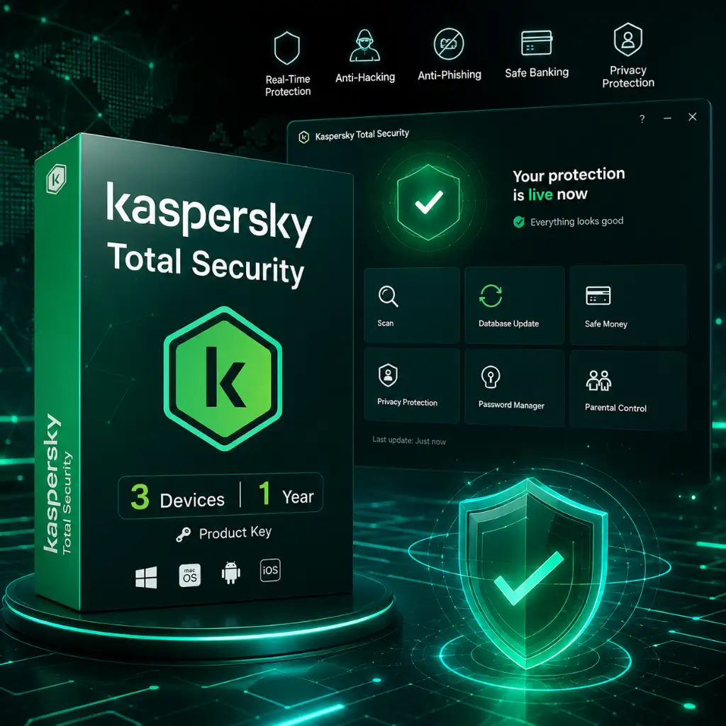 Kaspersky Total Security 3 Devices 1 Year Product Key