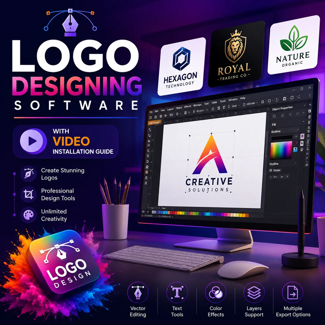 Logo Designing Software with Video Installation Guide