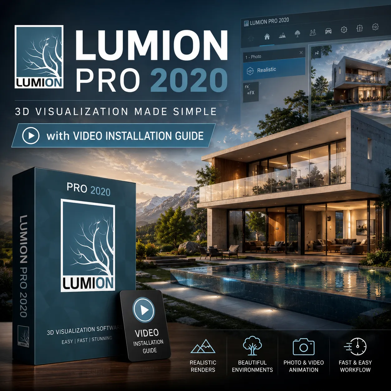 Lumion Pro 2020 with Video Installation Guide 