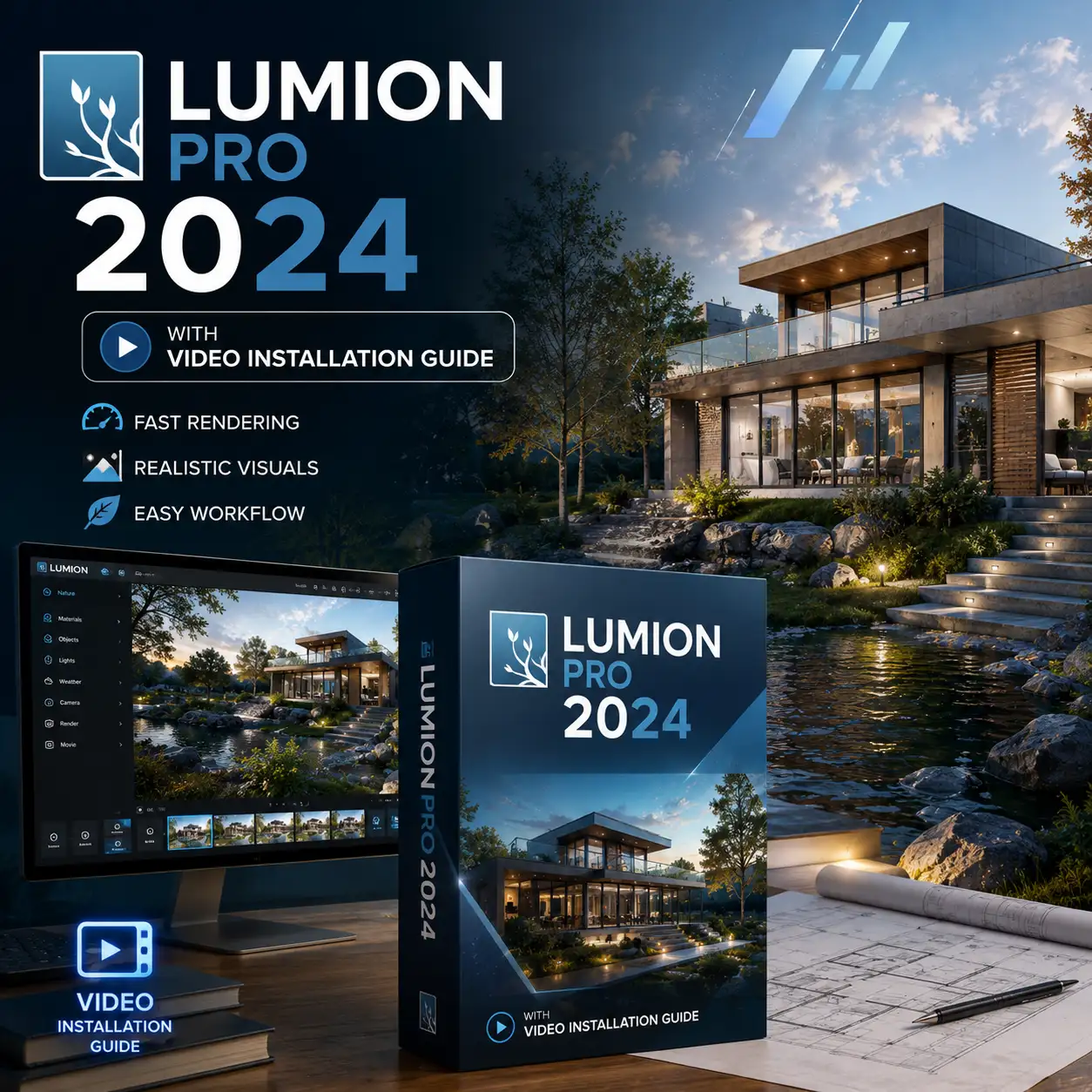 Lumion Pro 2024 with Video Installation Guide