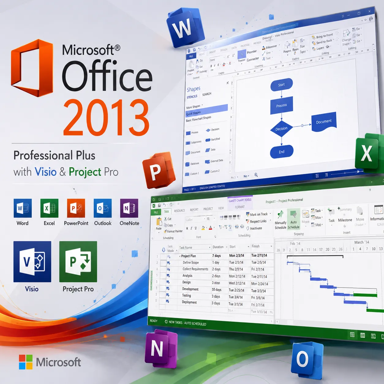 Microsoft Office 2013 with Visio and Project Pro