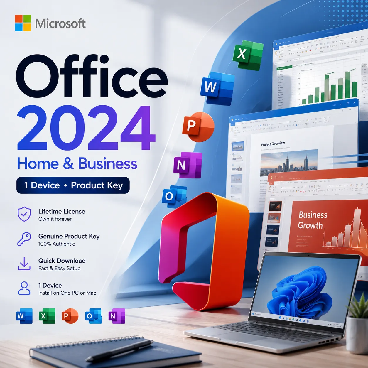 Microsoft Office 2024 Home & Business - 1 Device Product Key