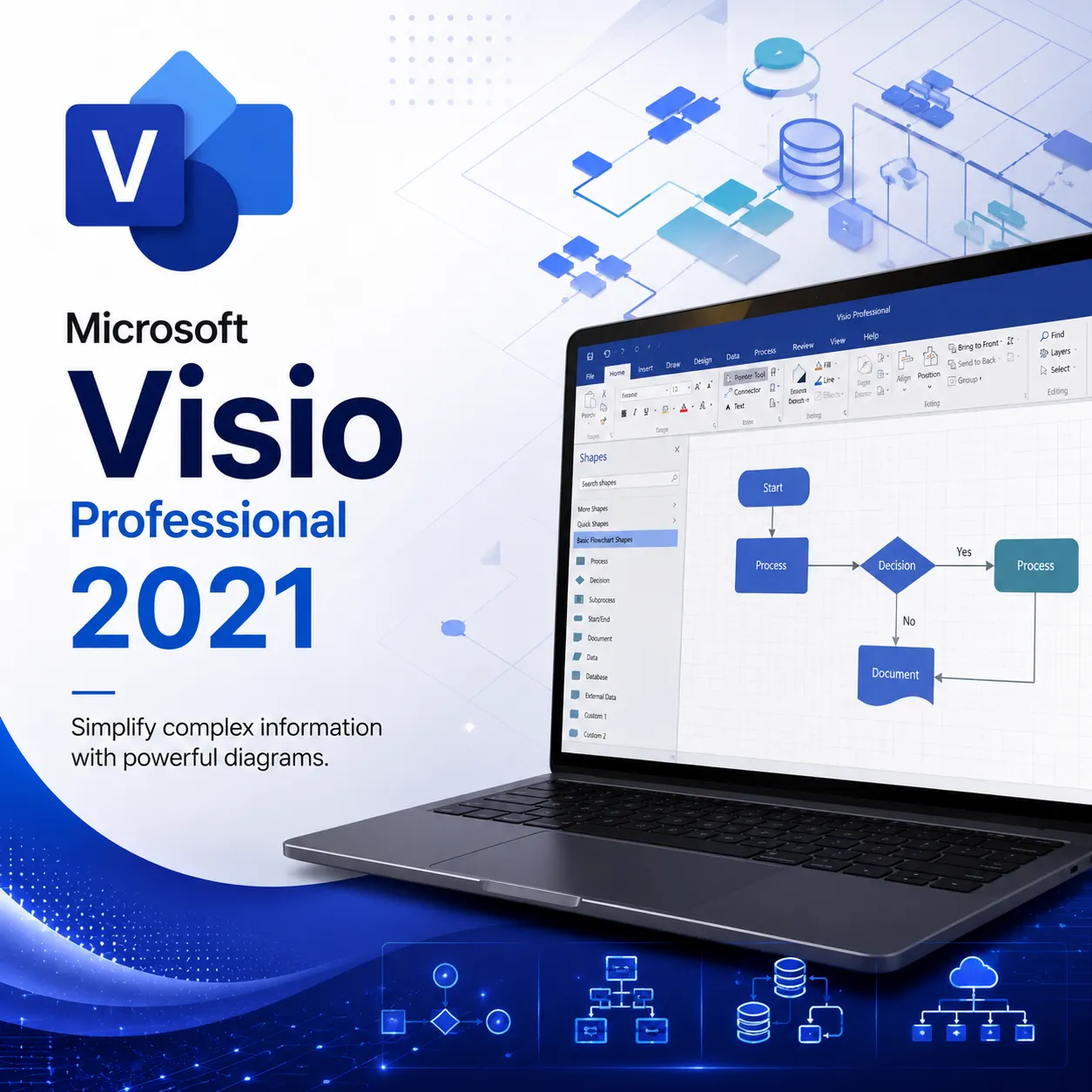 Microsoft Visio Professional 2021 with remote installation