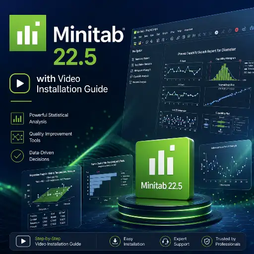 Minitab 22.5 with Video Installation Guide 