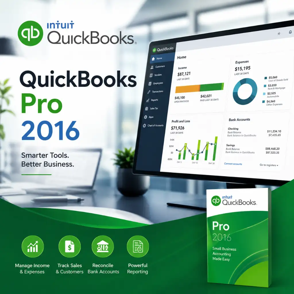 QuickBooks Pro 2016 with Product Key | Accounting Software