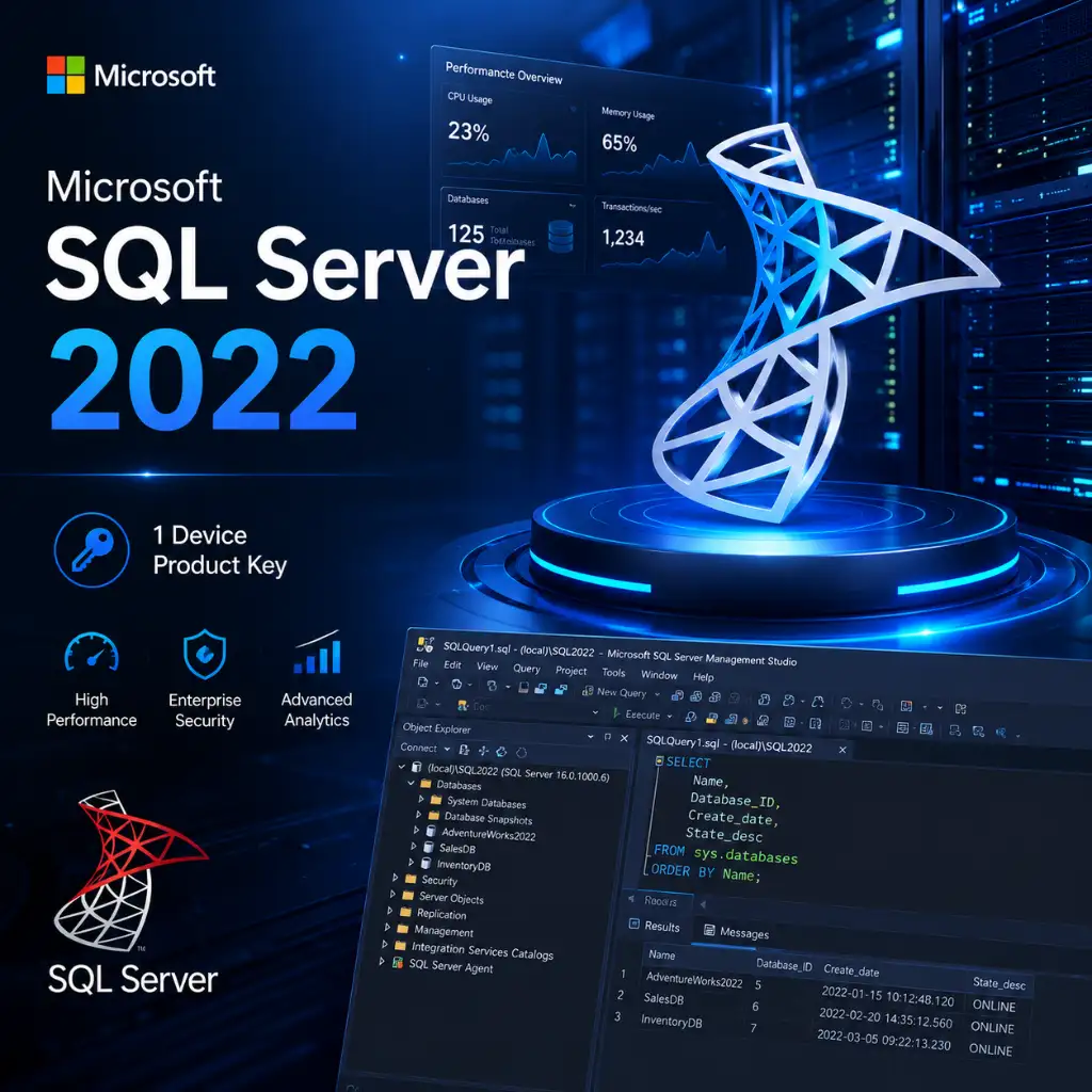 Microsoft SQL Server 2022 - 1 Device Product Key