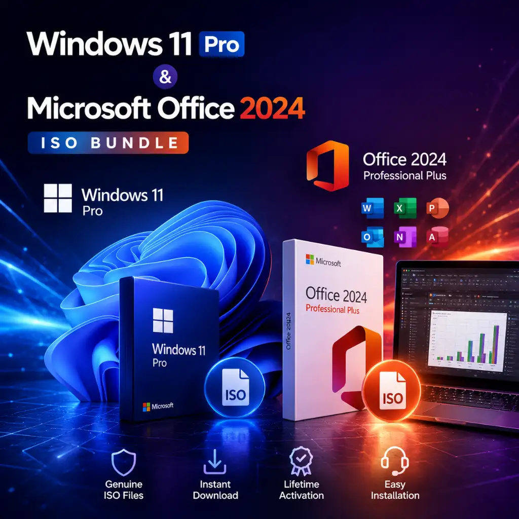 Windows 11 Pro & Microsoft Office 2024 ISO Bundle