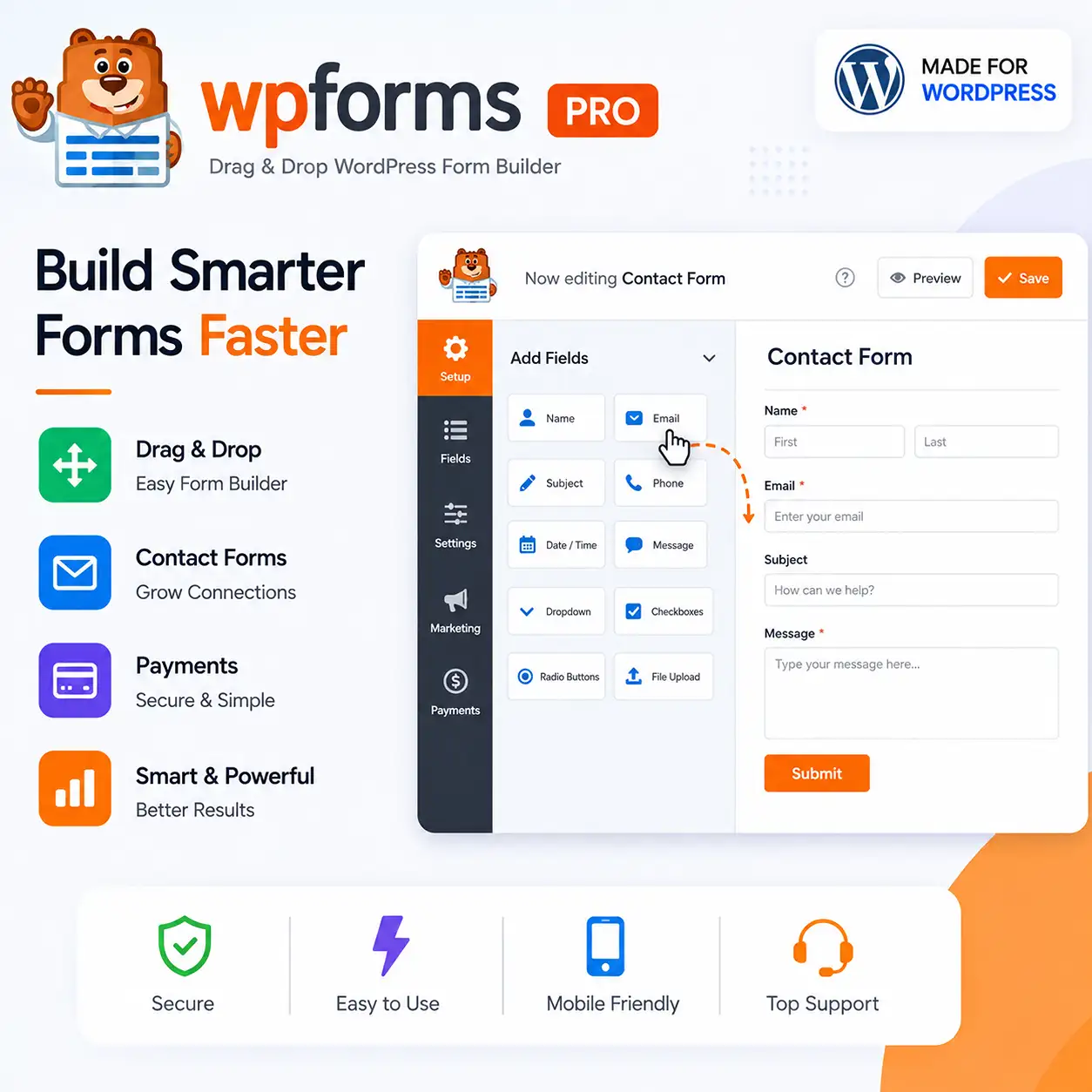 WPForms Pro Drag & Drop WordPress Form Builder